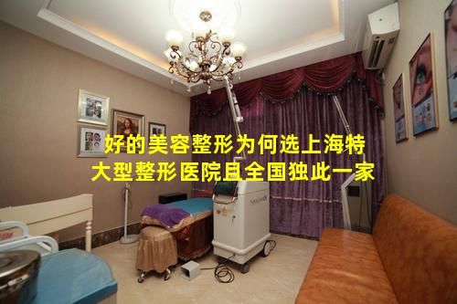 好的美容整形为何选上海特大型整形医院且全国独此一家